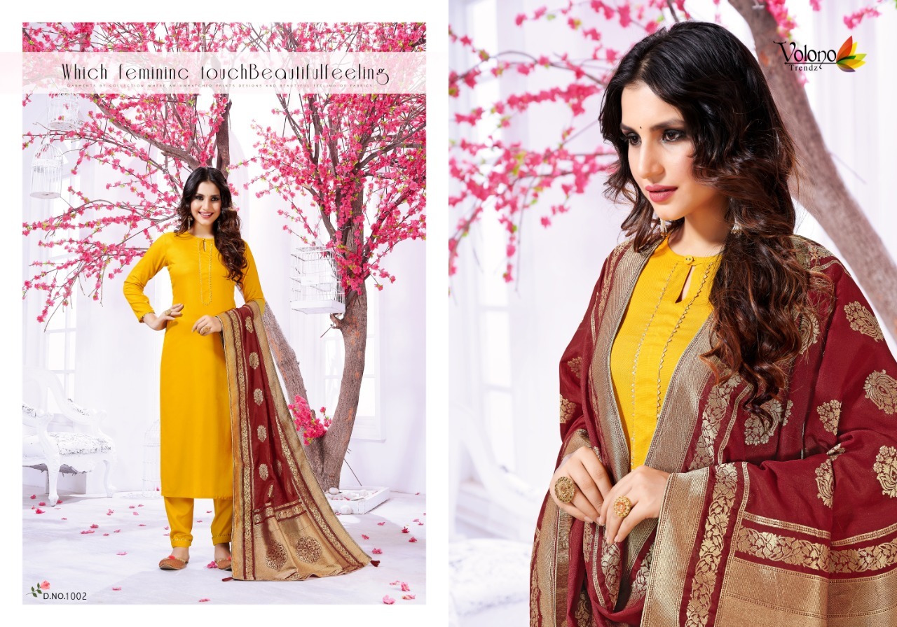 Volono Trendz Super Nx Heavy Rayon Readymade Suit Catalog