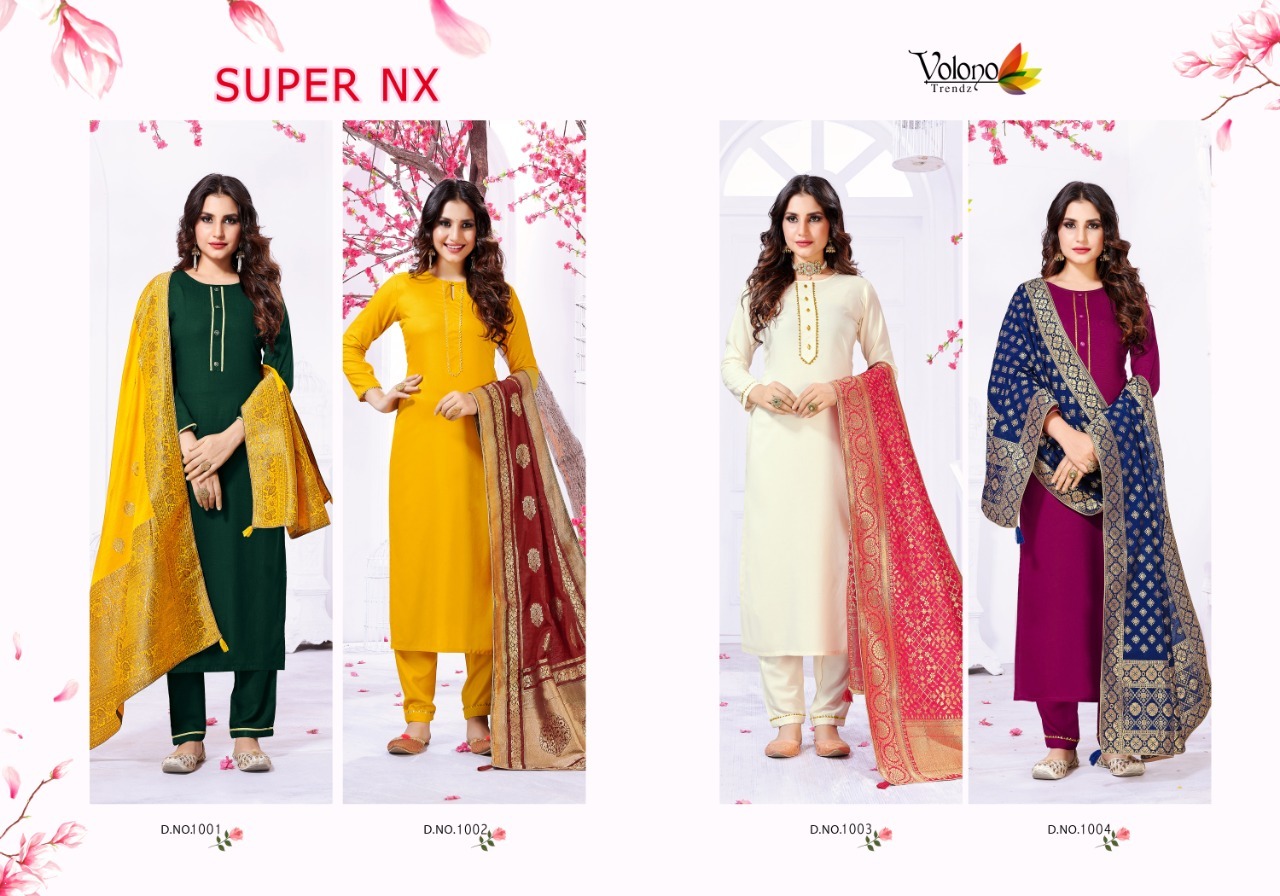 Volono Trendz Super Nx Heavy Rayon Readymade Suit Catalog