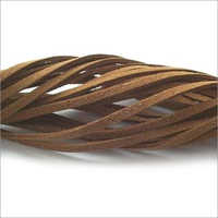 Suede Leather Cord - Plain Design, Customizable Size | Brown Leather, Ideal For Commercial Use
