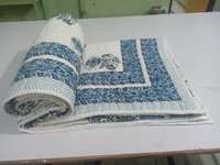Hand Block Print cotton quilted bedcover