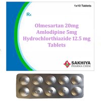 Olmesartan 20mg + Amlodipine 5mg + Hydrochlorothiazide 12.5mg Tablets