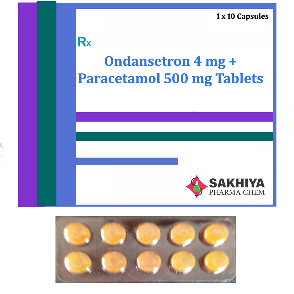 Ondansetron 4mg + Paracetamol 500mg Tablets