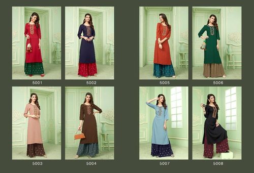 Dry Cleaning Della Vol-5 Straight Rayon Kurtis