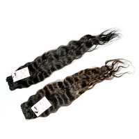 Double Drawn Hair Bundle Deep Wave Natural Color From Brazilian Hair