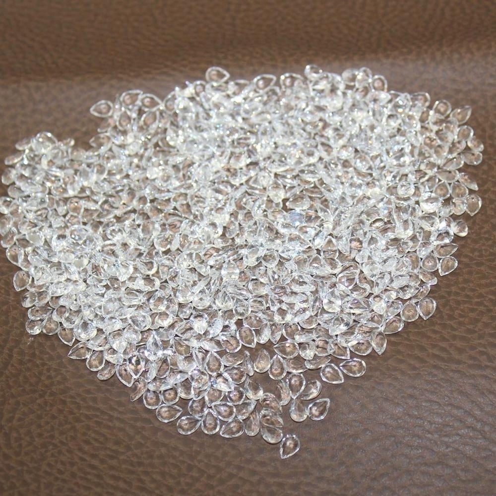 5x7mm Crystal Quartz Faceted Pear Loose Gemstones