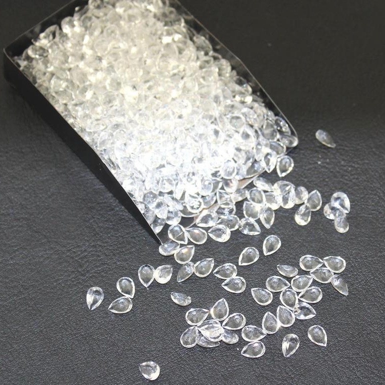 6x9mm Crystal Quartz Faceted Pear Loose Gemstones