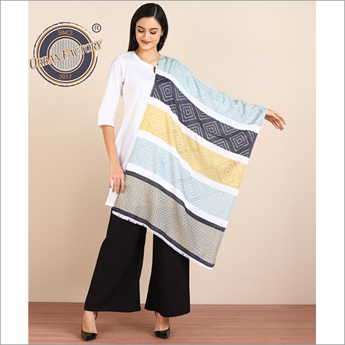 Cotton Silk Striped Stole