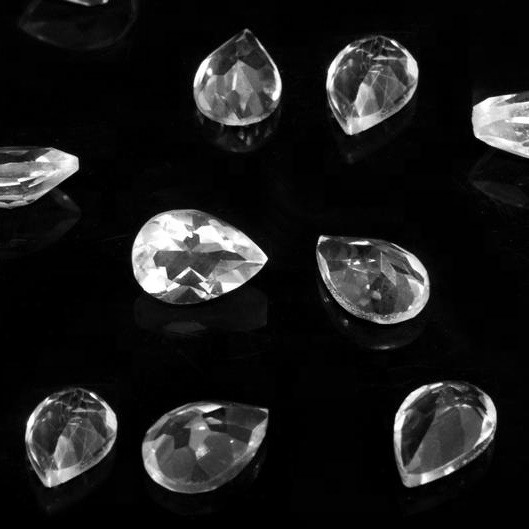 8x12mm Crystal Quartz Faceted Pear Loose Gemstones