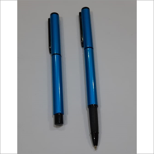 Blue Glossy Metal Pen