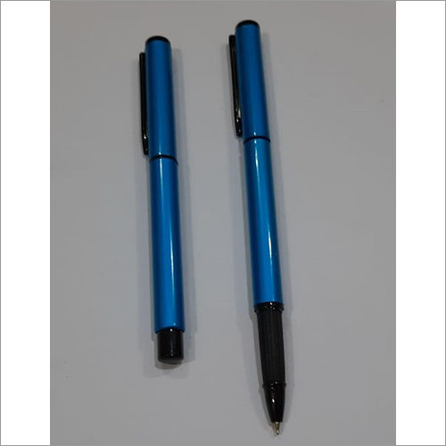 Blue Glossy Metal Pen 