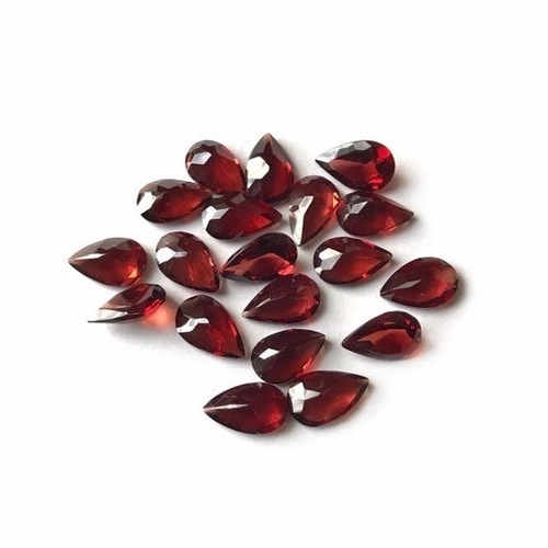 5x7mm Mozambique Red Garnet Faceted Pear Loose Gemstones