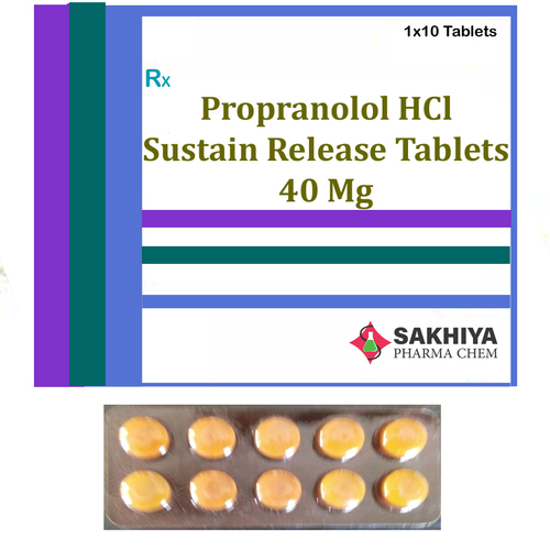 Propranolol Hcl 40Mg Sustain Release Tablets General Medicines