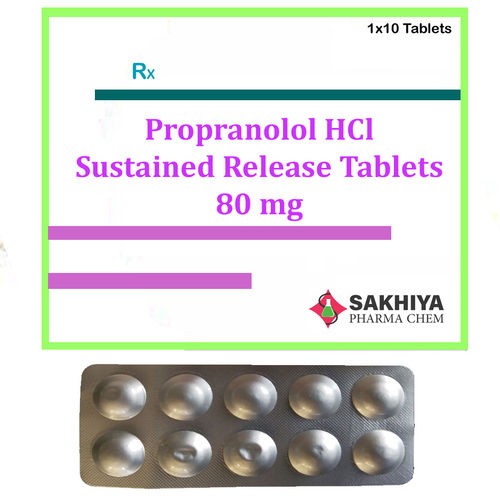 Propranolol Hcl 80mg Sustain Release Tablets General Medicines