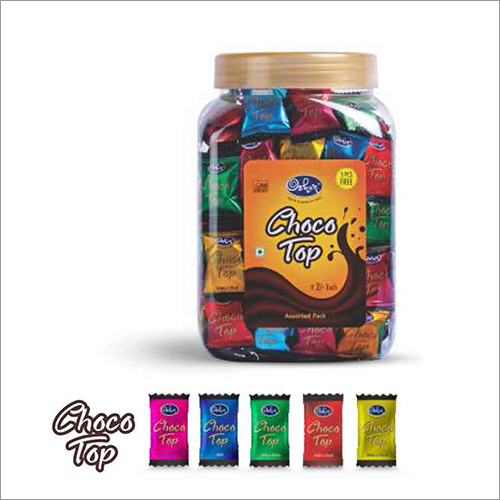 Choco Top Toffee - Carton Packaging, Eggless Choco Flavor, Chewy Texture, Colorful Designs for Kids and Adults, Ideal for Birthday Parties and Celebrations
