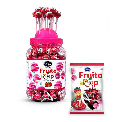 Fruito Pop Toffee - Stick Form, Cartoon Pink Packaging | Flavor: Fruito Pop Toffee, Shelf Life: 9 Months, Pack Size: Carton