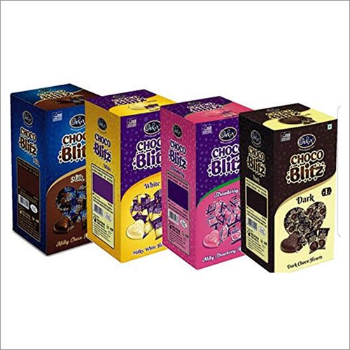 Choco Bitz Toffee - Carton Pack | Chocolate Flavor Air-Sealed Hygiene Smooth Melt & Chew Available in Colorful Packaging