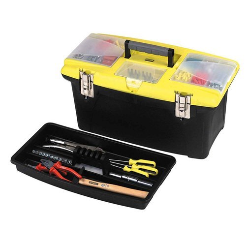 Yellow & Black Stanley Plastic Tool Box - 1-92-905