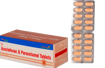Aceclofenac 100mg & Paracetamol 325 Tablets