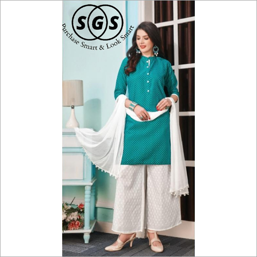 Designer Kurti With Palazzo Set