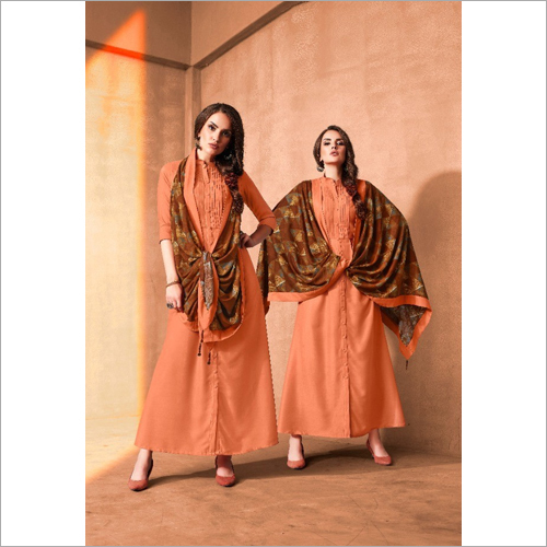 Ladies Straight Front Slit Long Kurti