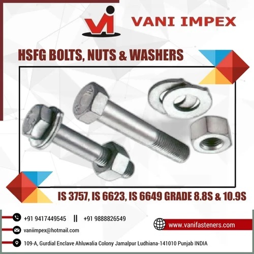 Hsfg Bolts, Nuts And Washers As Per Is 3757,6623