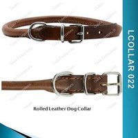 Rolled Leather Dog Collar