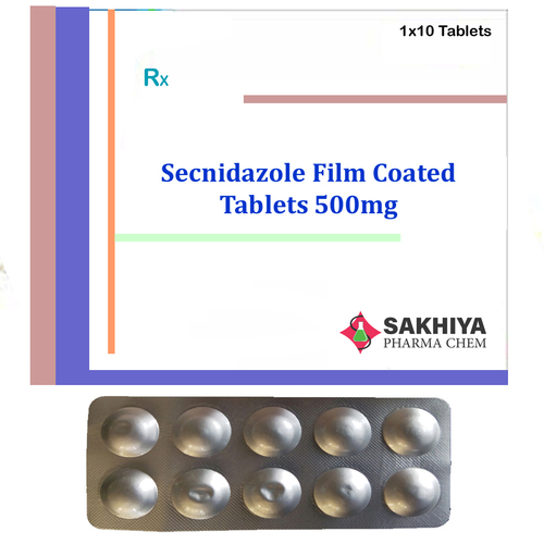 Secnidazole Film Coated  500Mg Tablets General Medicines