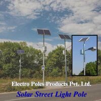 Solar Street Light Pole - Aluminium, 312 Meter Length, Silver Color | 230 Volt Rated Voltage, Energy Efficient Solar Lighting System