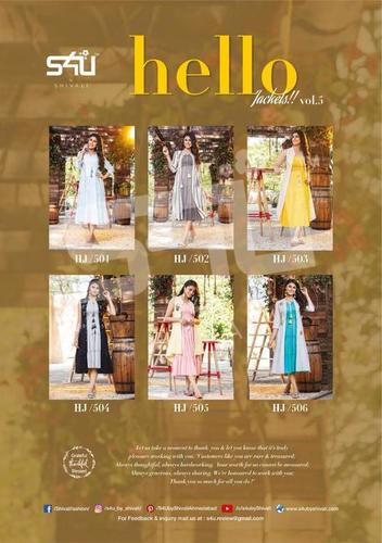 Dry Cleaning Hello Jacket Vol 5 Rayon Slub Kurtis With Jackets