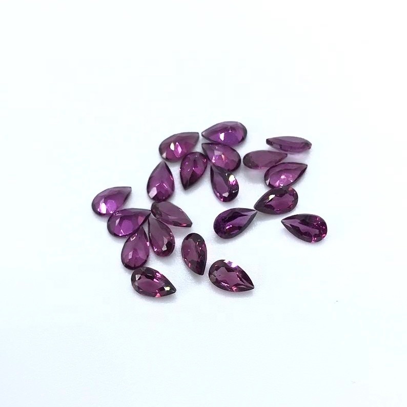 4x6mm Rhodolite Garnet Faceted Pear Loose Gemstones