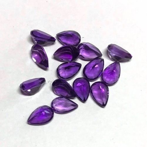 7x10mm African Amethyst Faceted Pear Loose Gemstones