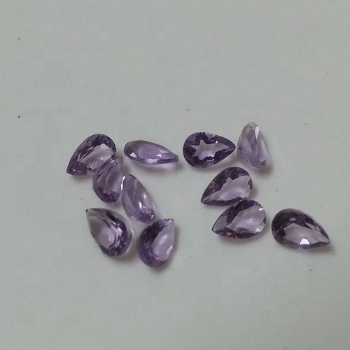 5x7mm Brazil Amethyst Faceted Pear Loose Gemstones