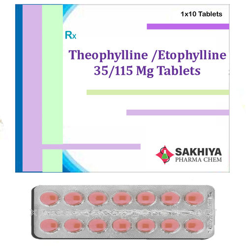 Theophylline 35Mg + Etophylline 115Mg Tablets General Medicines