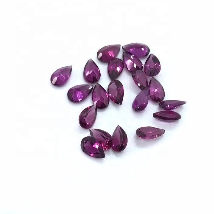 8x12mm Rhodolite Garnet Faceted Pear Loose Gemstones