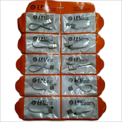 JPU Power Bank Cable - Plastic Body, 10 Inch Length, 8 Size , White Color, 50 Hz Frequency, Packaged in Carton Box