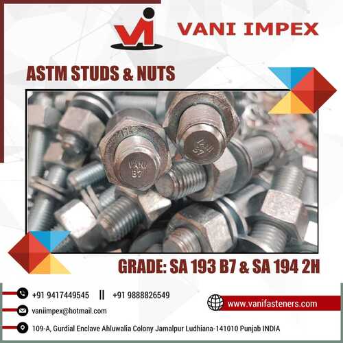 B7 Studs With 2H Heavy Hex Nuts