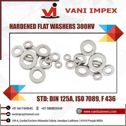 Hardened Flat Washers (300hv) Hdg / Din 125a / Iso 7089 Washers 300hv Hdg