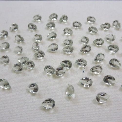 4x6mm Green Amethyst Faceted Pear Loose Gemstones