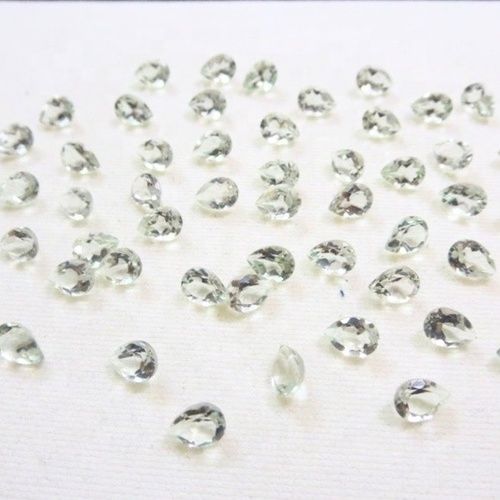 5x7mm Green Amethyst Faceted Pear Loose Gemstones