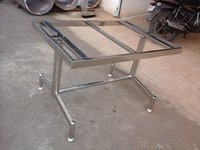 Dining Table Frame - Stainless Steel, 120x60x75 Cm, Silver | Modern Minimalistic Design, Durable And Stable, Welded Frame Technology