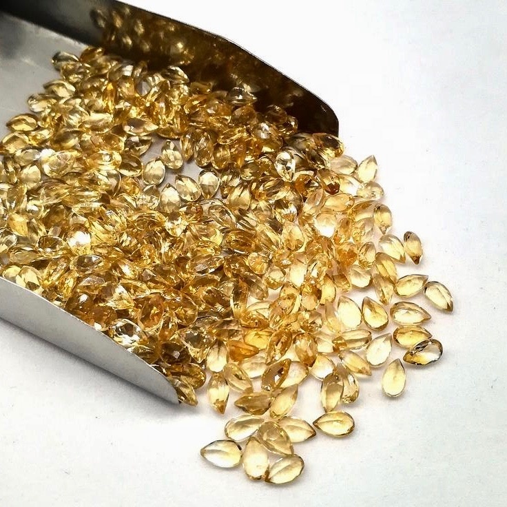 3x5mm Citrine Faceted Pear Loose Gemstones