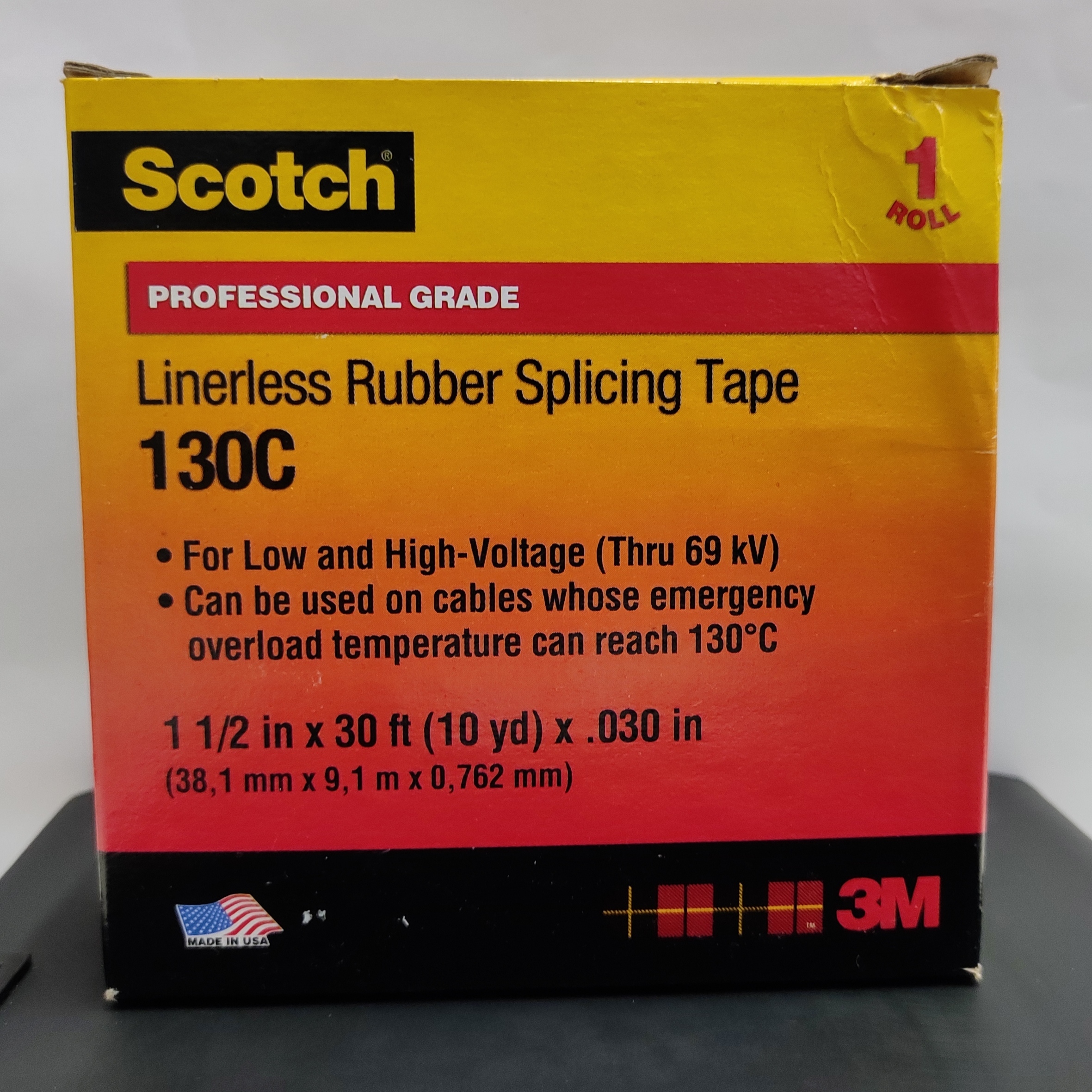 3m Scotch 130c Linerless Rubber Splicing Tape