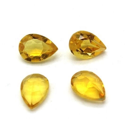 5x7mm Citrine Faceted Pear Loose Gemstones