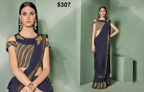 Marvella Party Wear Designer Sarees - Lycra, Net, Fancy, Taffeta Silk | Hand Embroidered, Bollywood Style, Traditional Occasion