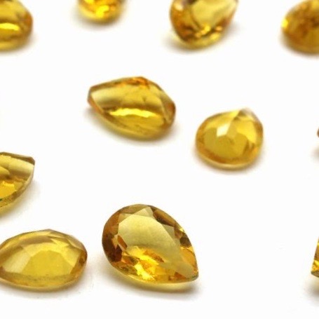 8x12mm Citrine Faceted Pear Loose Gemstones