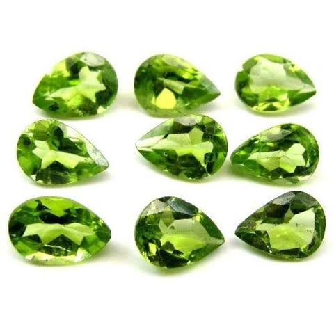 6x9mm Peridot Faceted Pear Loose Gemstones