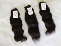 Cuticle Aligned Virgin Unprocessed Raw Mink Indian Wavy Remy Human Hair Bundles - Color: Natural Black