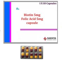 Biotin 5mg + Folic Acid 5mg Capsule