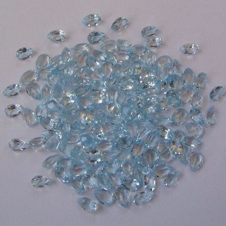 3x5mm Sky Blue Topaz Faceted Pear Loose Gemstones