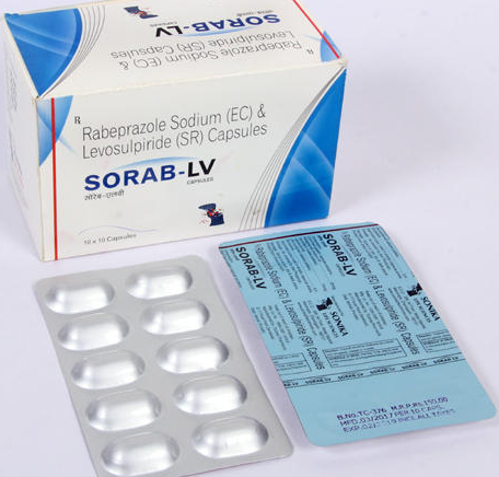 Rabeprazole sodium 20 mg & Levosulpride 75 mg Capsules
